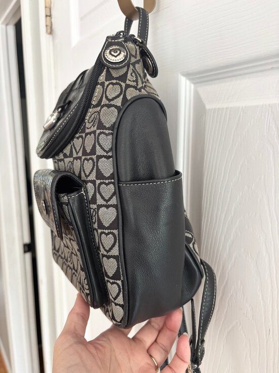 BRIGHTON Julia Signature Heart Small Backpack & Coin Pouch in Brown main image 12